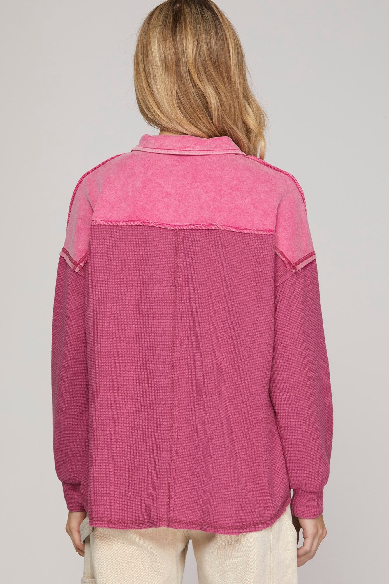 Waffle Knit Pullover