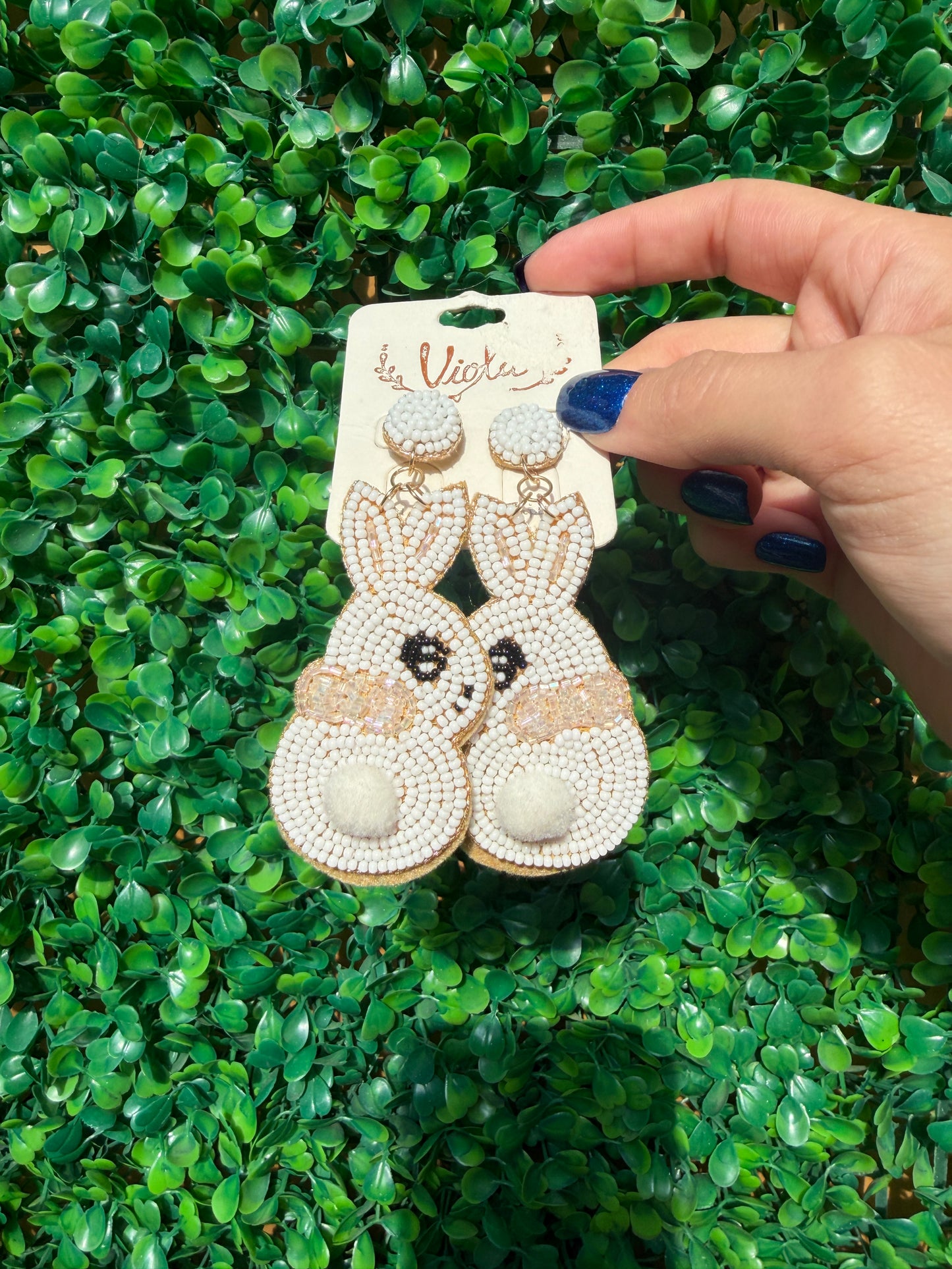 Easter Bunny Beaded Dangles