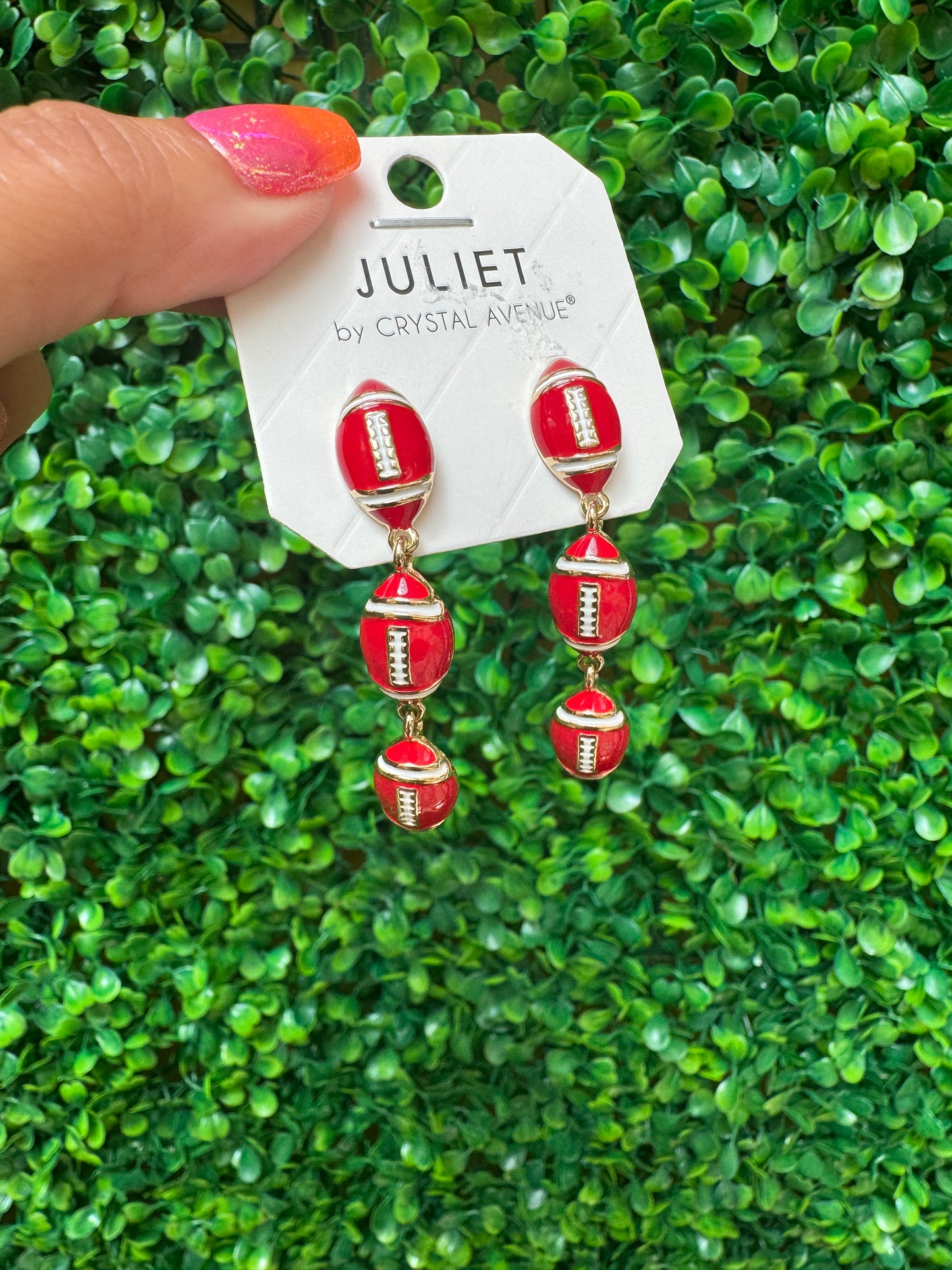 Football Dangle Earrings