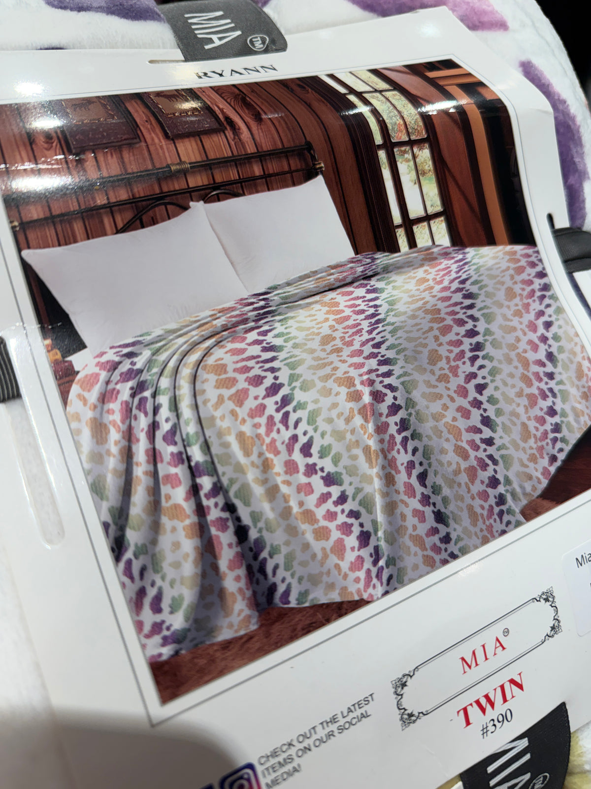 MIA Twin Size-Rainbow Cheetah Print