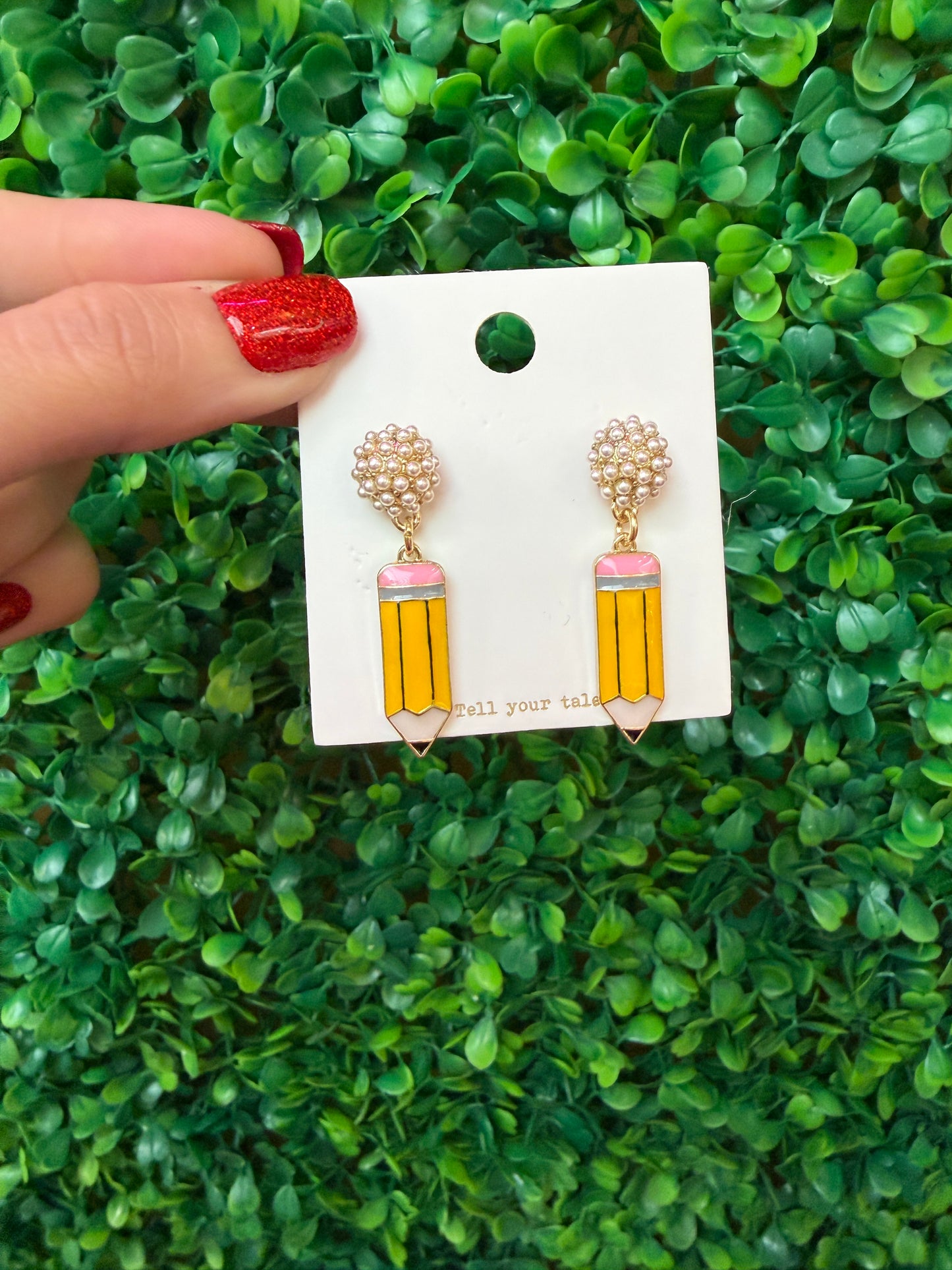 Pencil Dangle Earrings