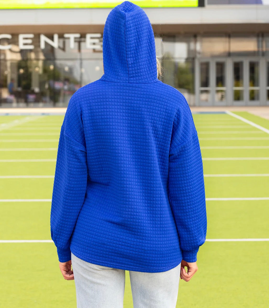 Royal Quilted Hoodie