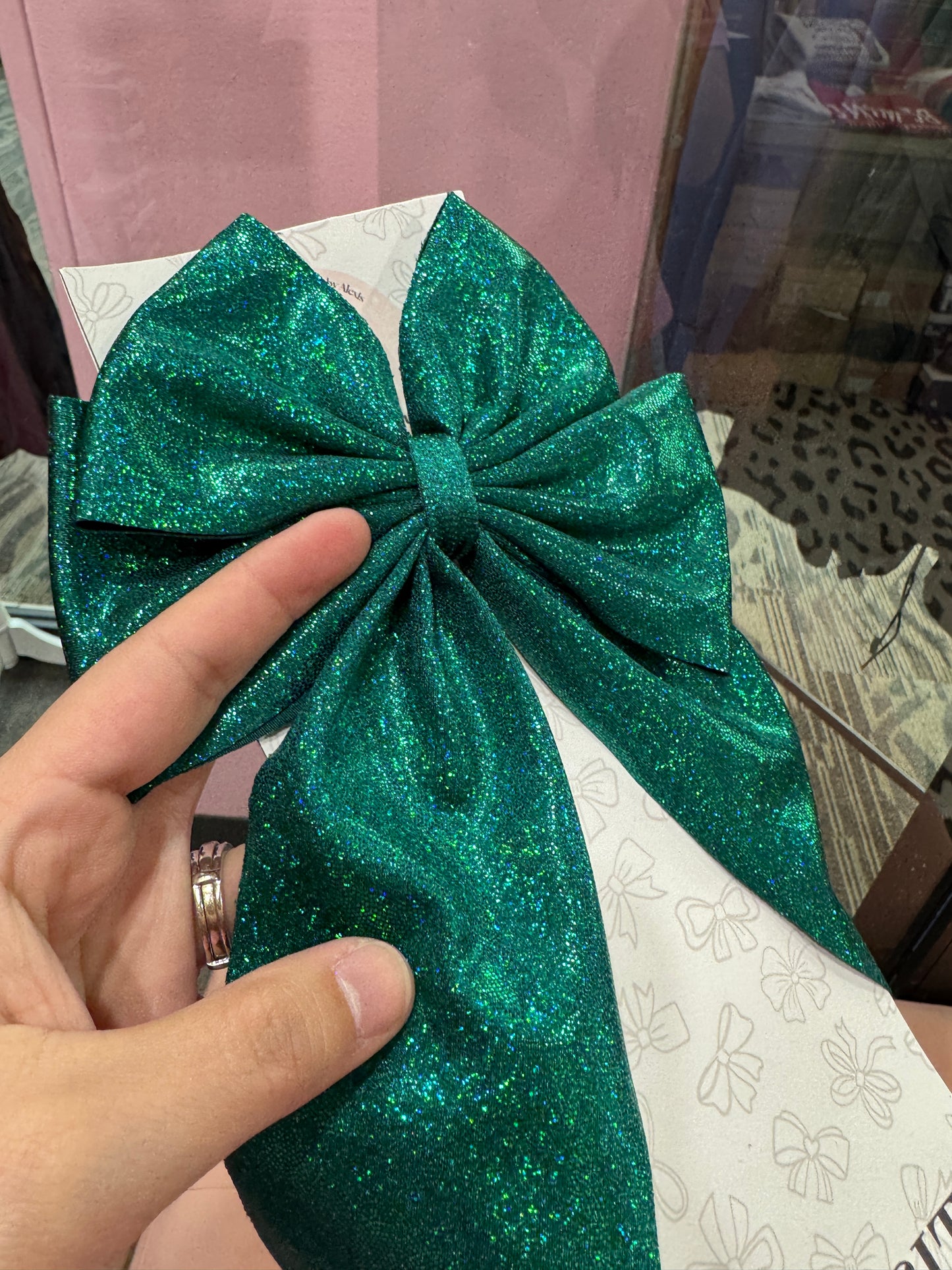 Holographic Green Mamacita Bow