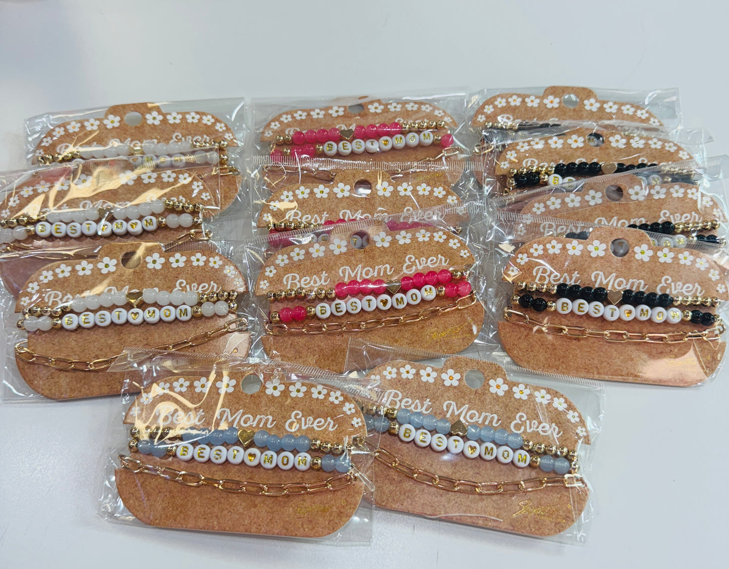 Best Mom Bracelet Stack Set