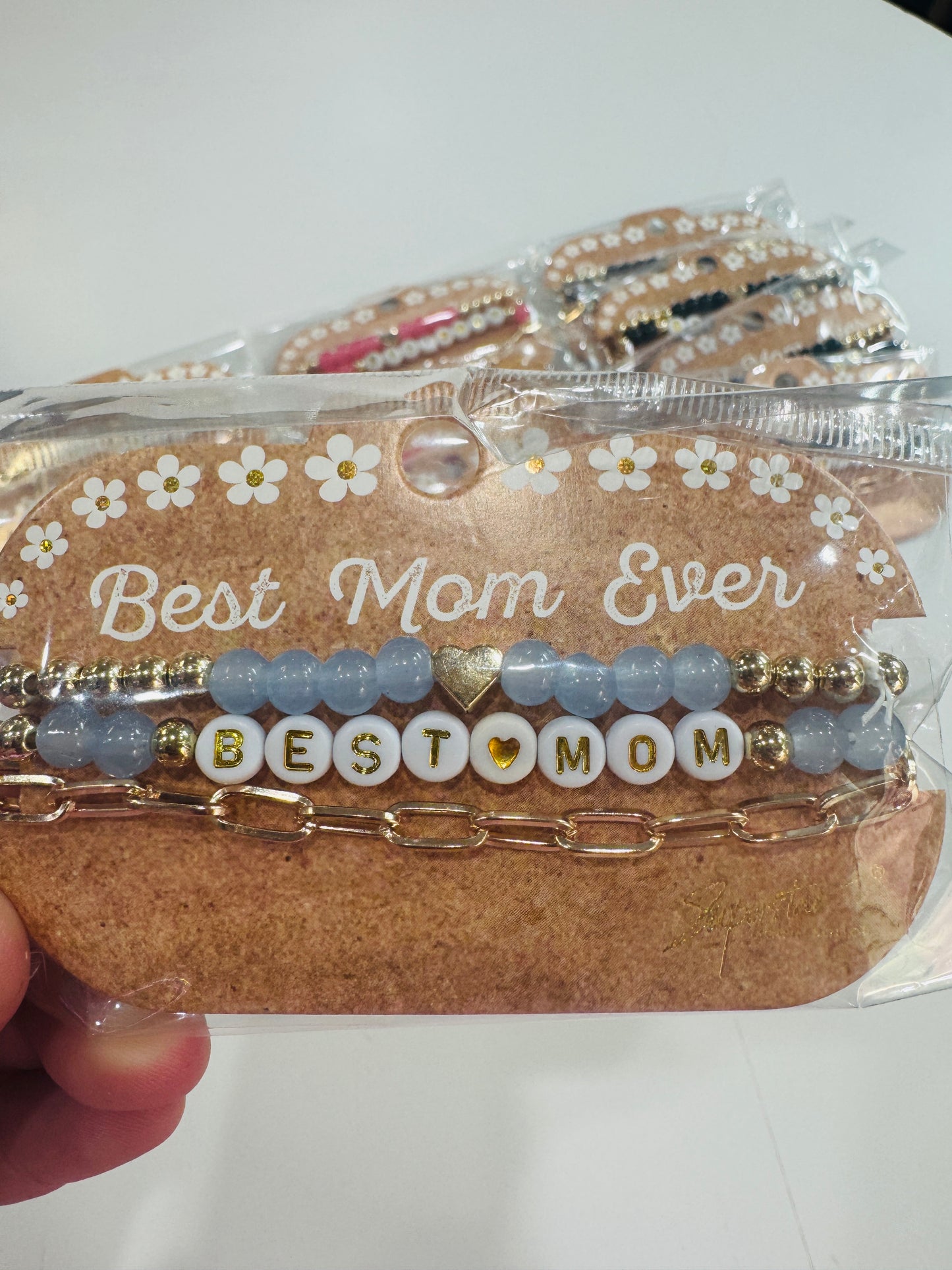 Best Mom Bracelet Stack Set