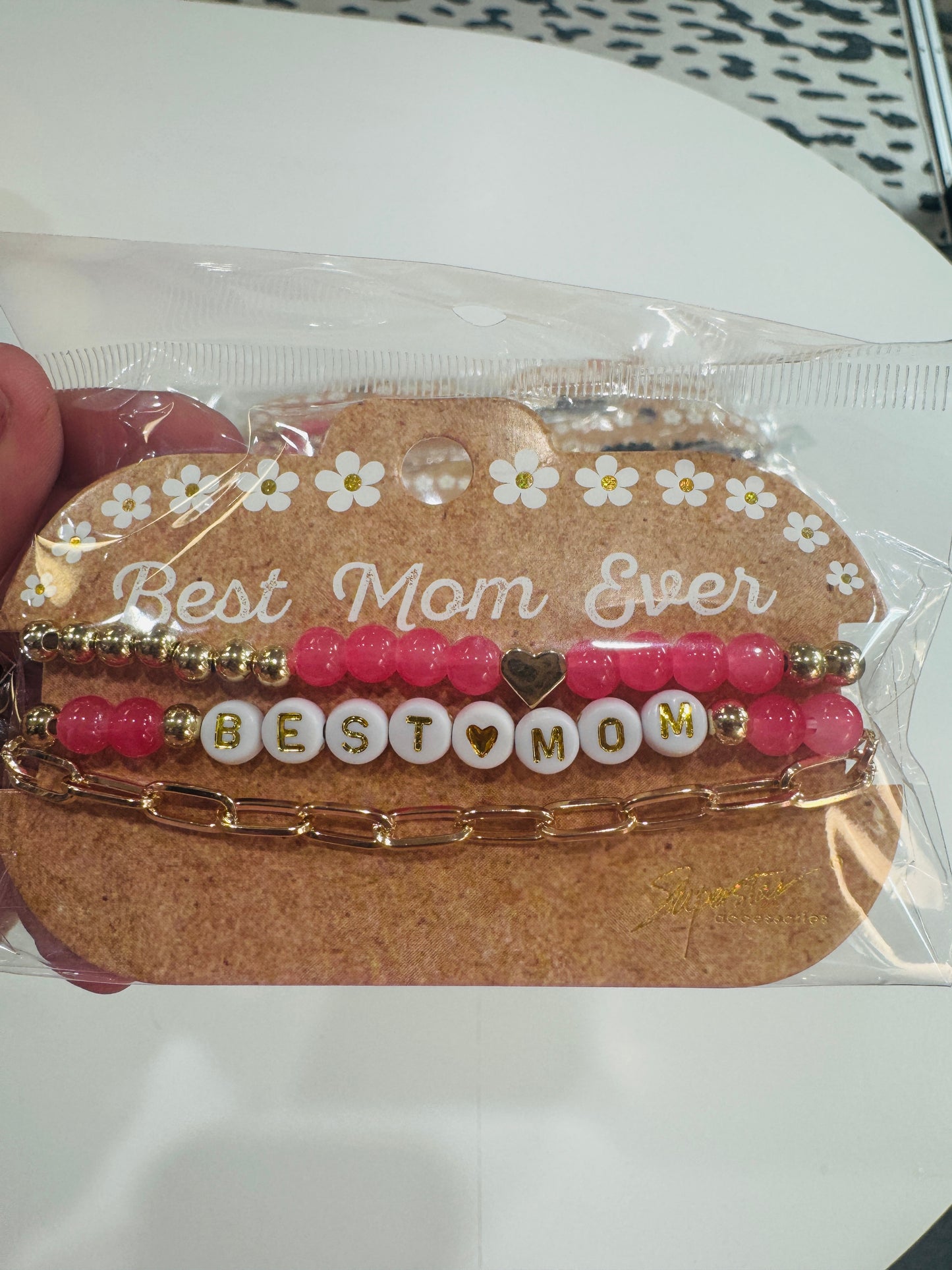 Best Mom Bracelet Stack Set