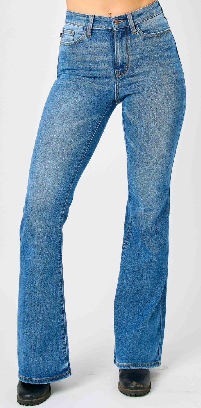 *Hailey Judy Blue High Waist Flare Jeans