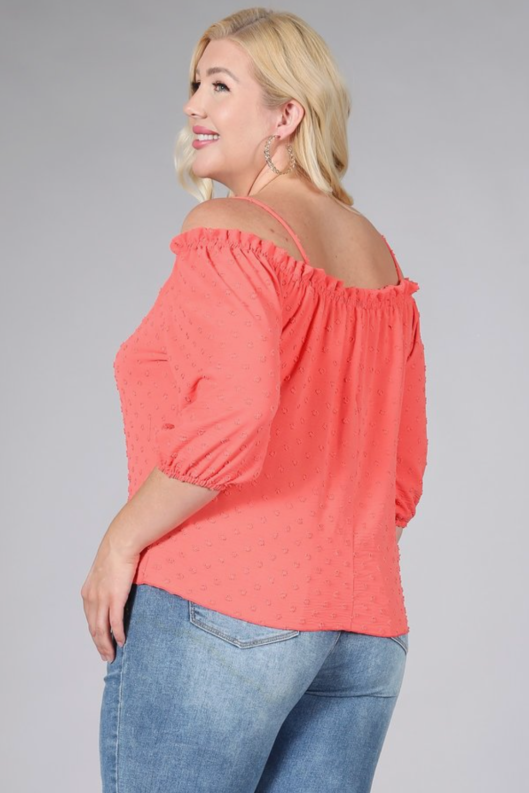 *Dot Off The Shoulder Top