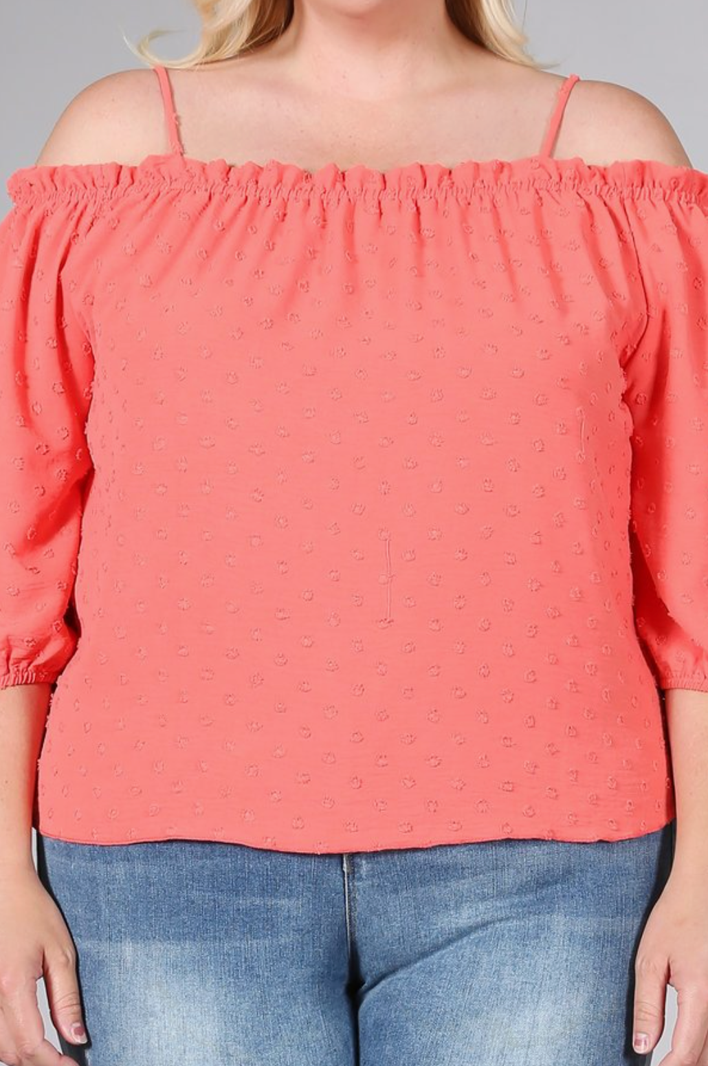 *Dot Off The Shoulder Top