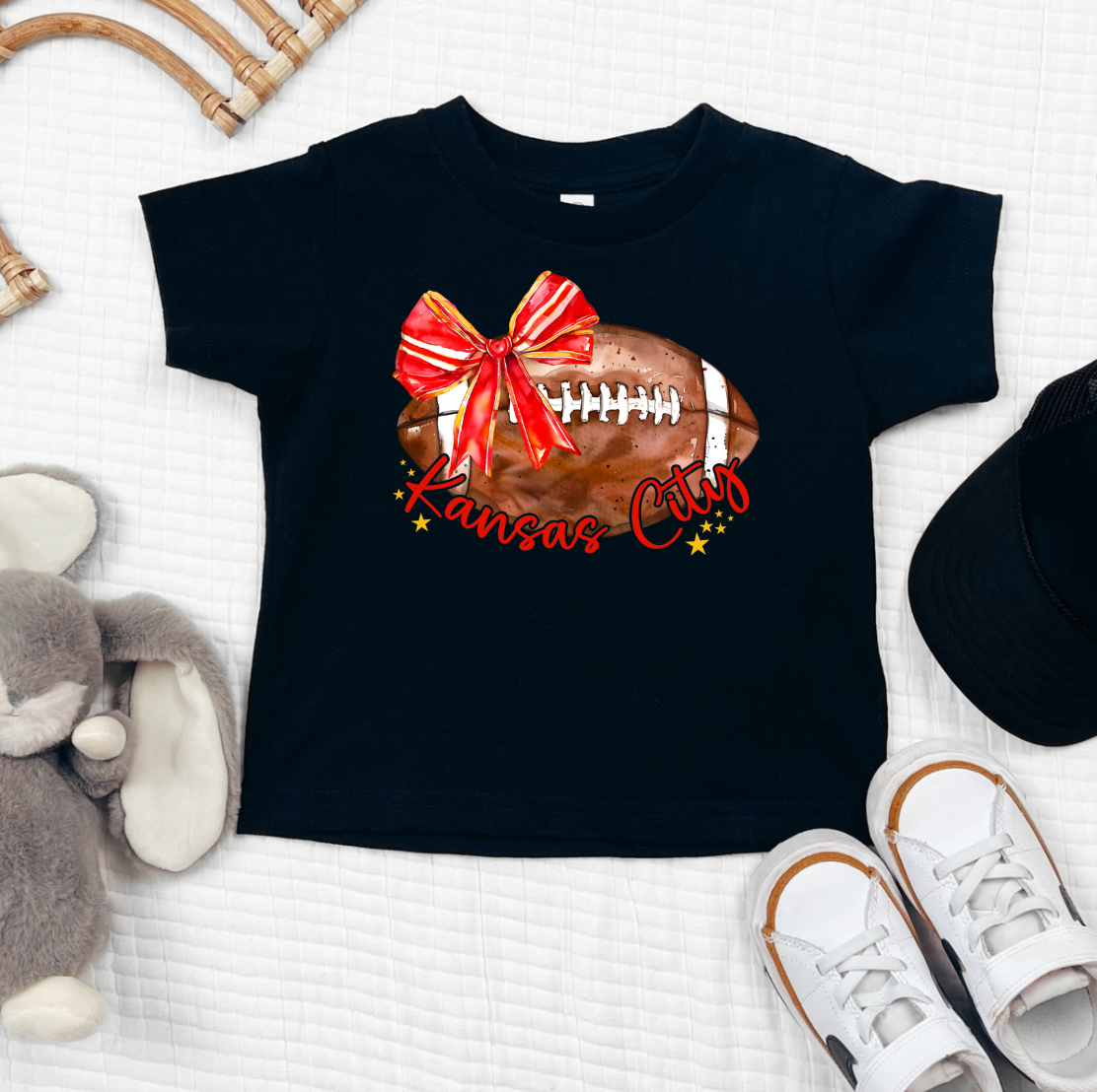 Bow Football Kansas City Kids Shirt