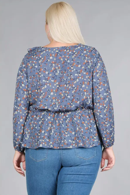 *Floral Ditsy Babydoll Blouse