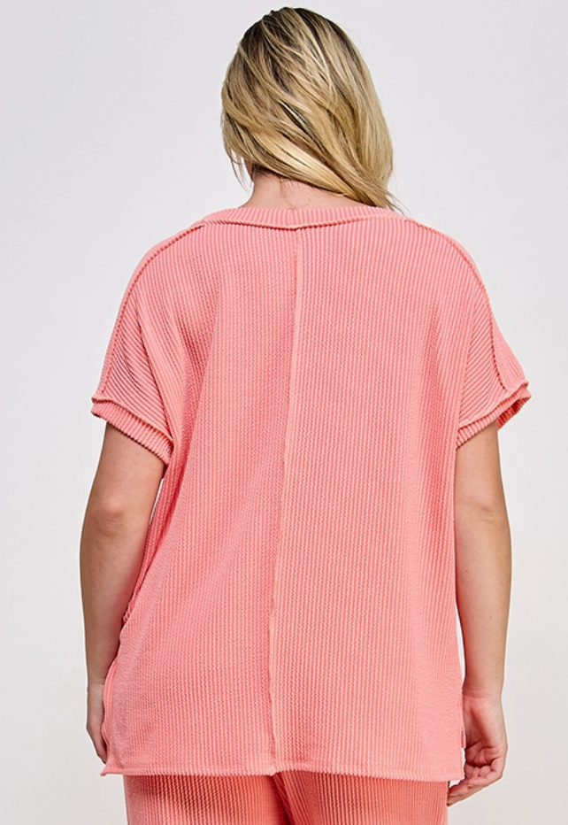 *Ribbed Hi-Lo Top Los Angeles Print