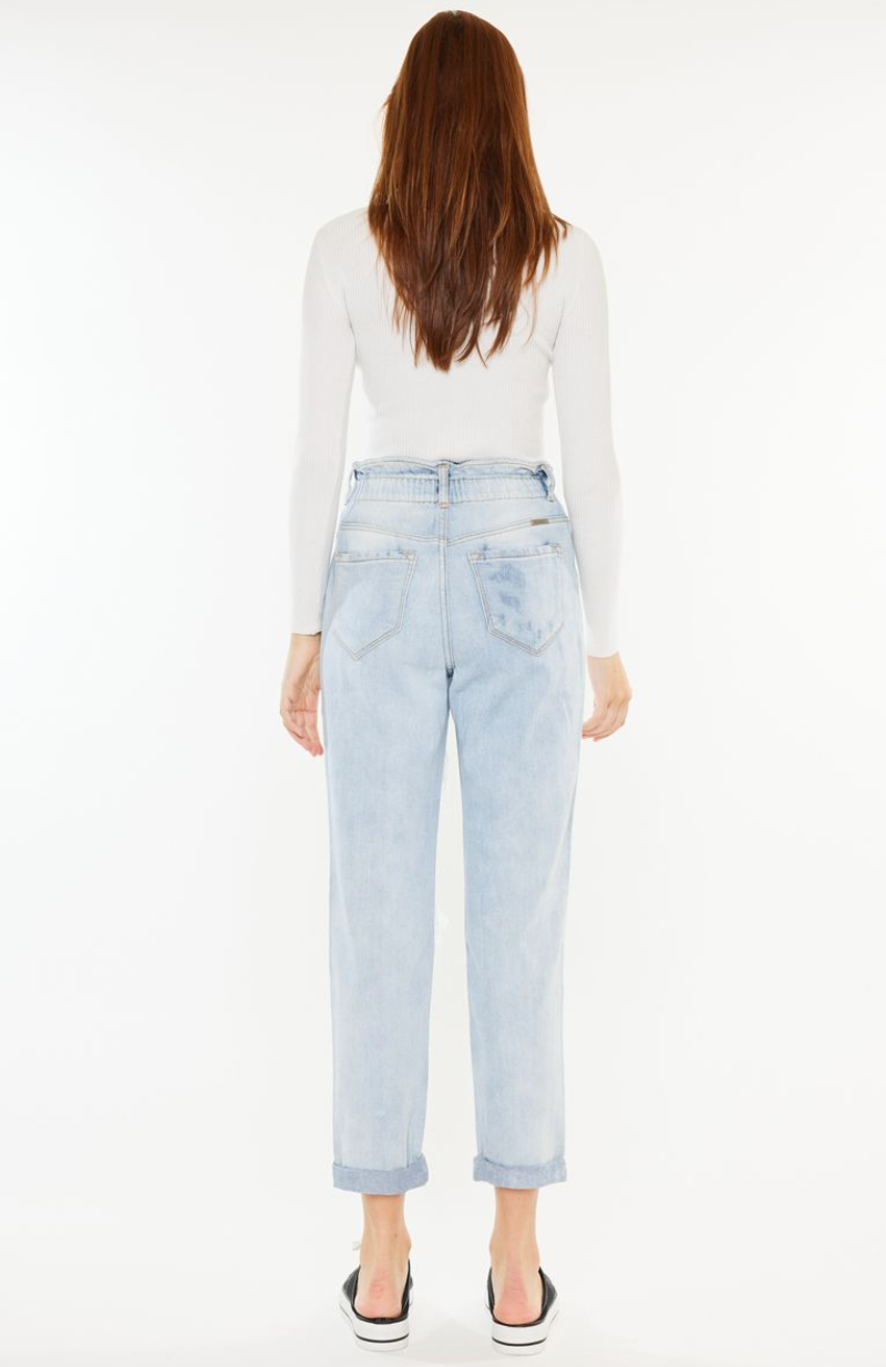 *Kancan Light Wash Mom Jeans