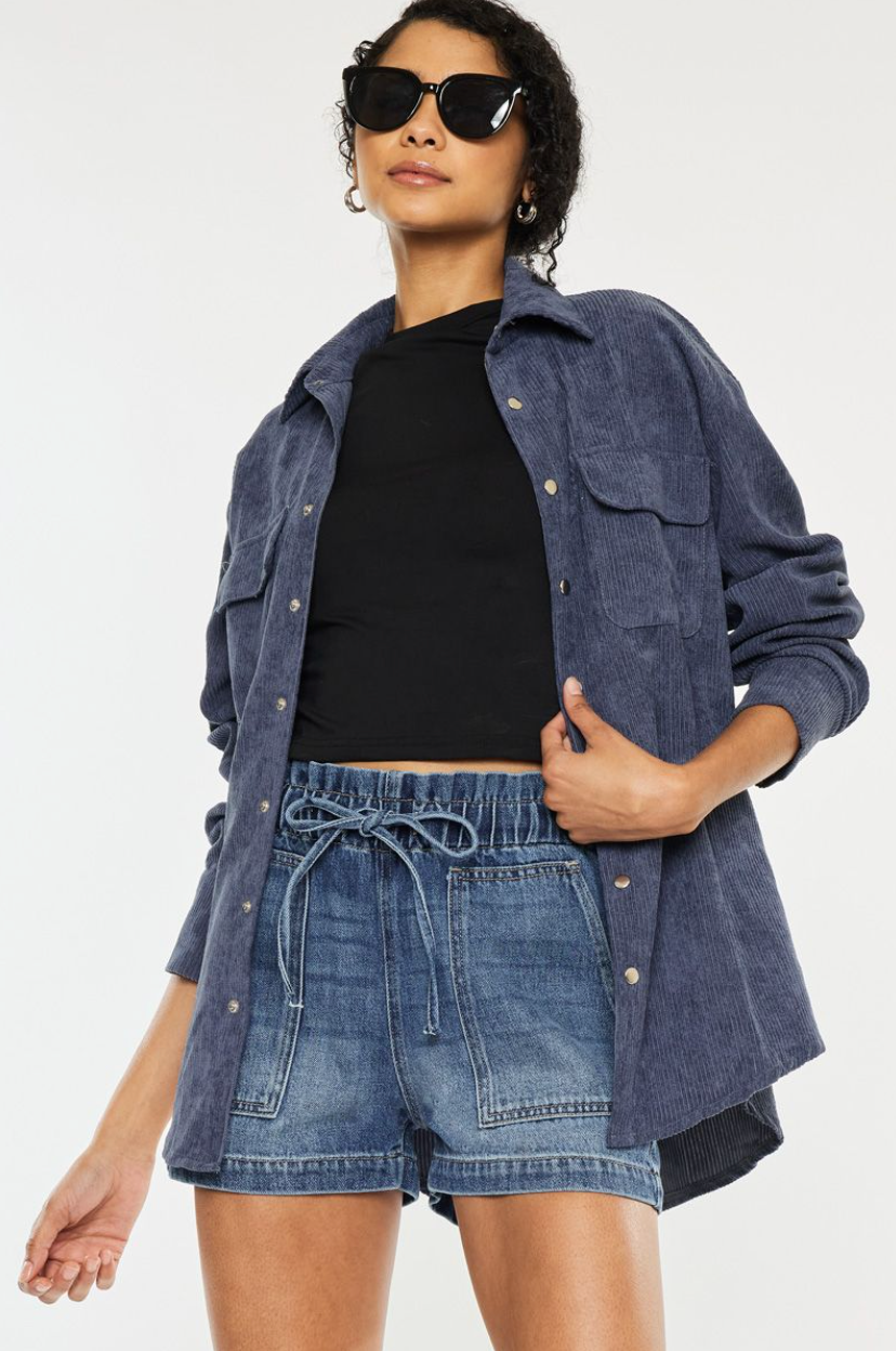 *Kancan Medium Wash Shorts