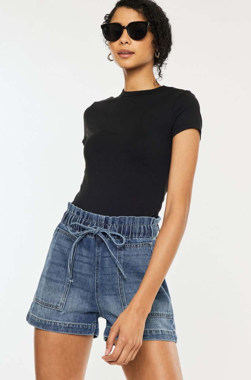 *Kancan Medium Wash Shorts