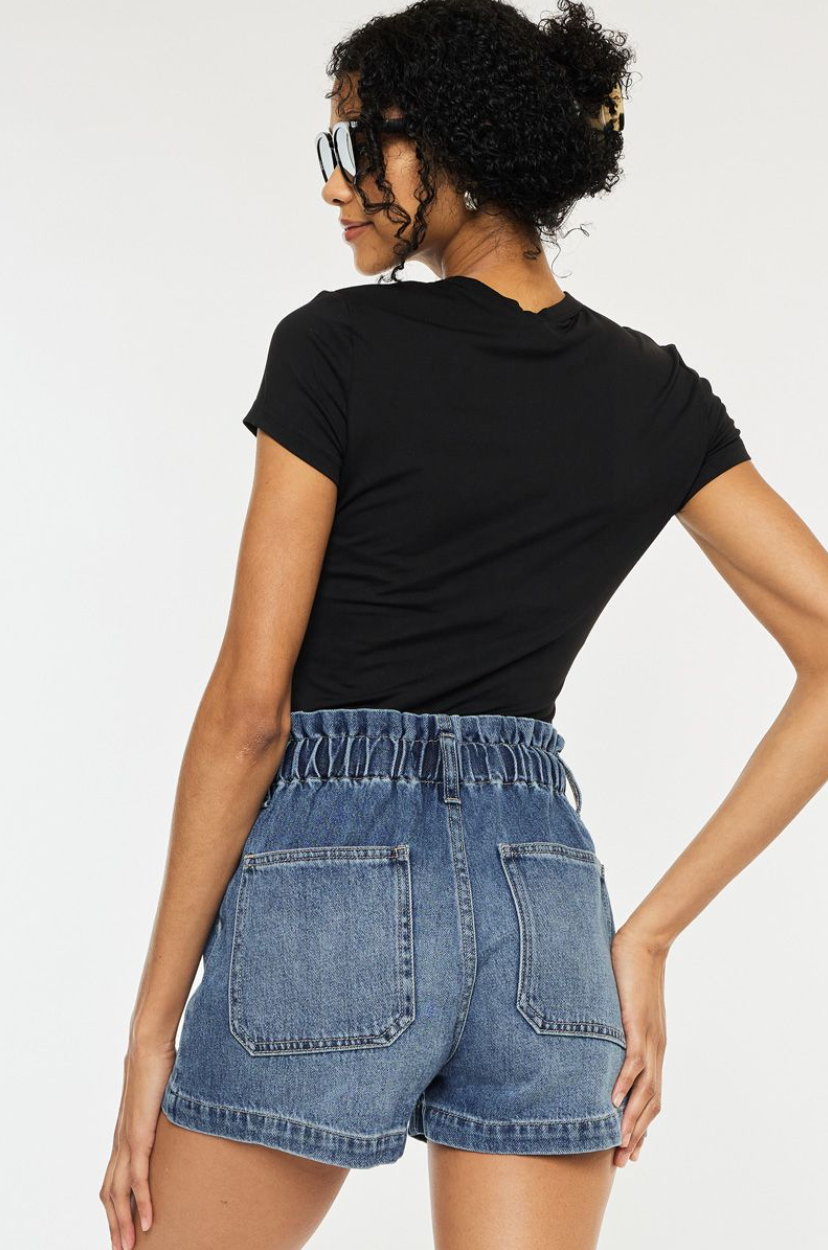 *Kancan Medium Wash Shorts