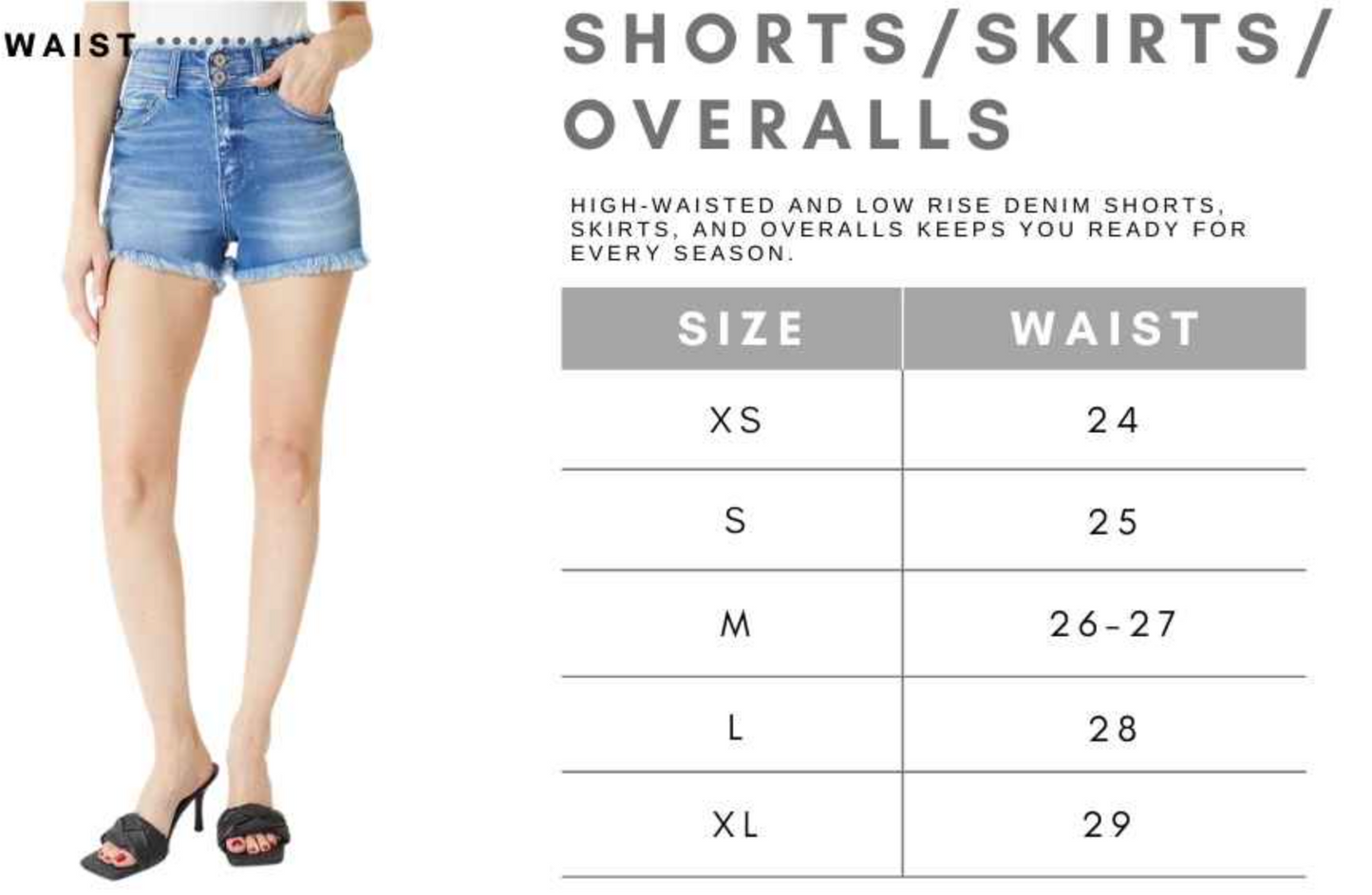 *Kancan Medium Wash Shorts