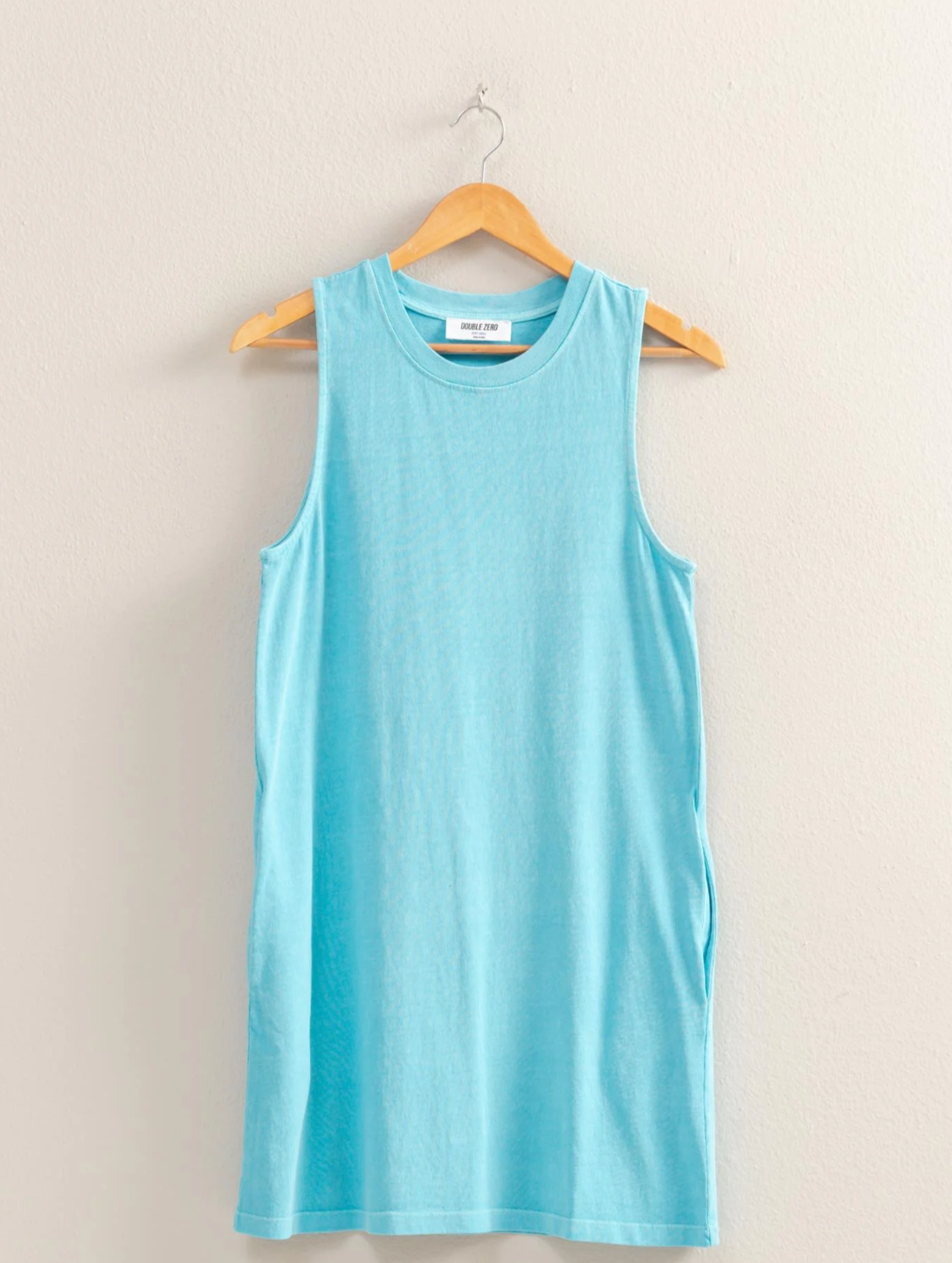 *Sleeveless Mini Dress-AQUA