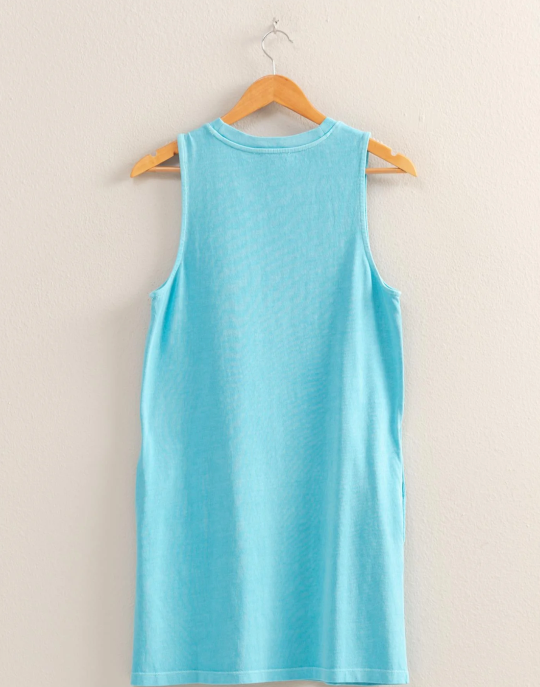 *Sleeveless Mini Dress-AQUA