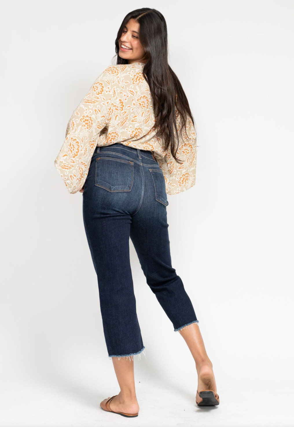 *Penelope High Waist Wide Leg Cropped Judy Blue Jeans