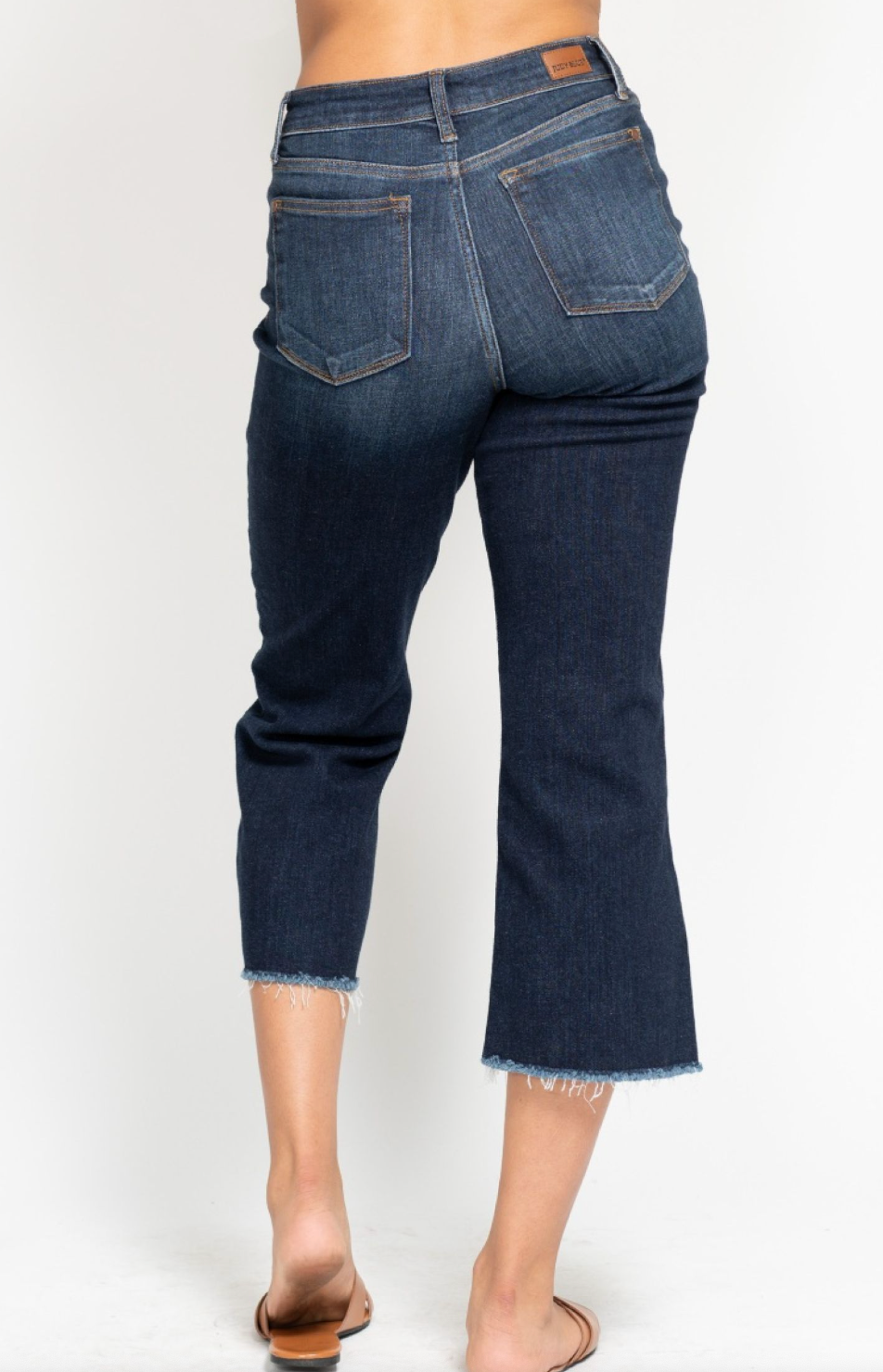*Penelope High Waist Wide Leg Cropped Judy Blue Jeans