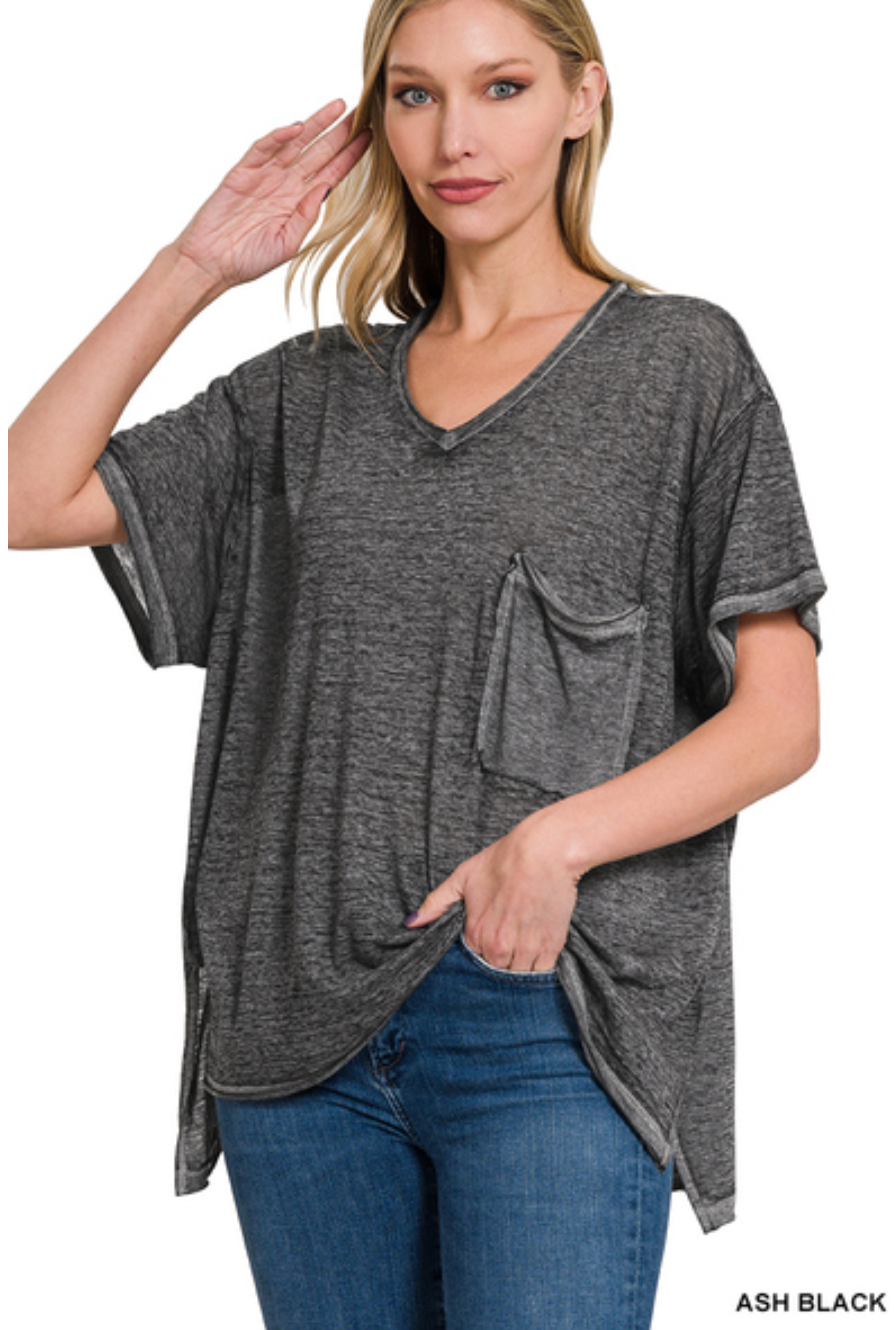 Zenana V Neck Top