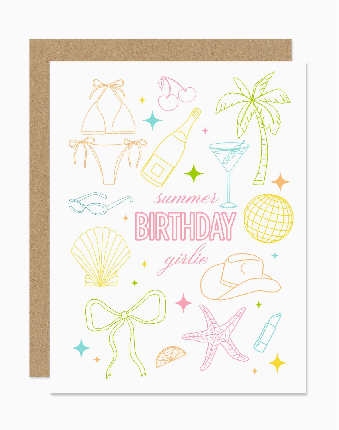 Summer Birthday Girlie Card