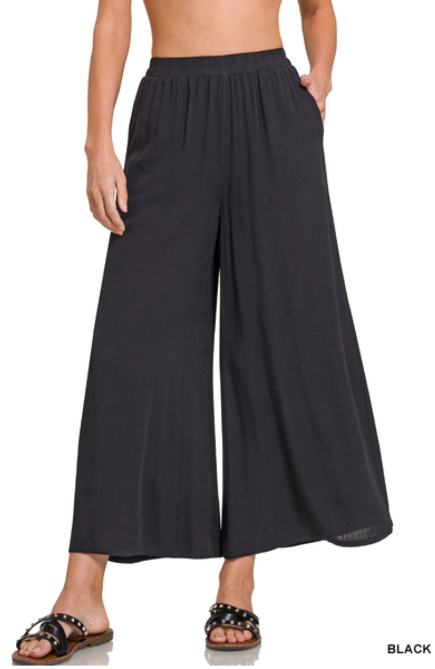 Pleated Wide Leg Pants