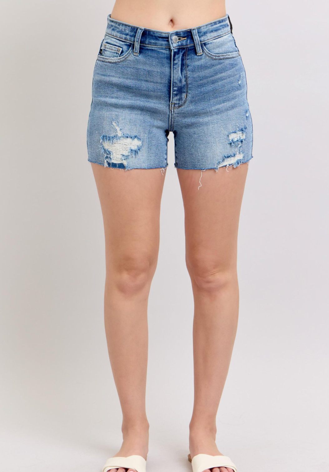 *Ginny High Rise Tummy Control Judy Blue Shorts