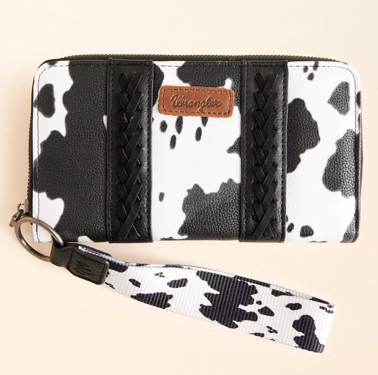 Wrangler Cow Print Wristlet