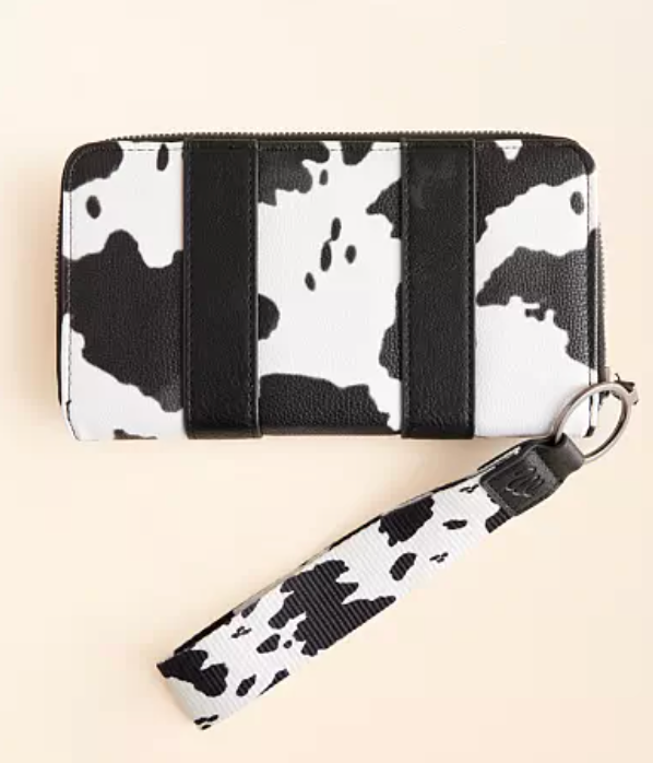 Wrangler Cow Print Wristlet