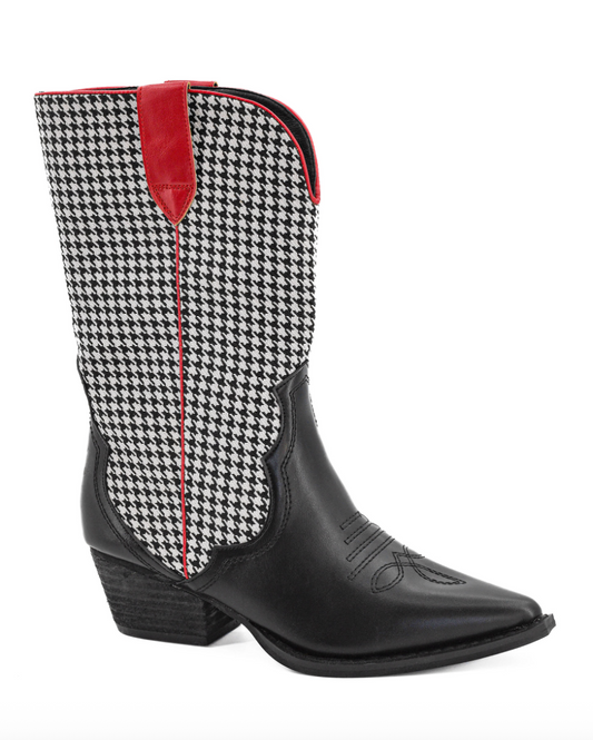 Corky's Somebody's Problem- Black/White Houndstooth