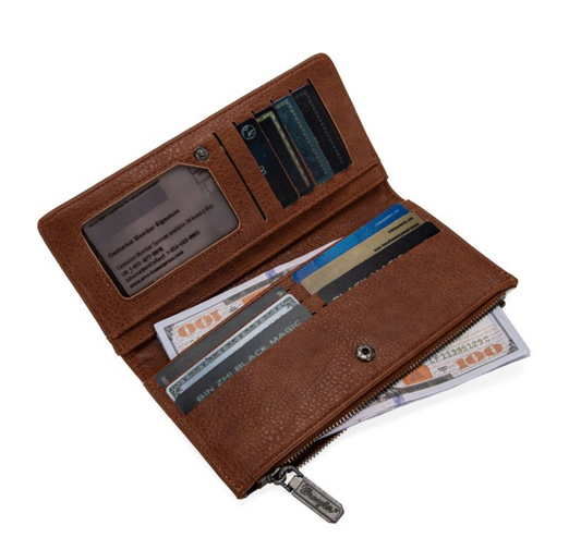 Wrangler Women's Cow Print Bifold Wallet