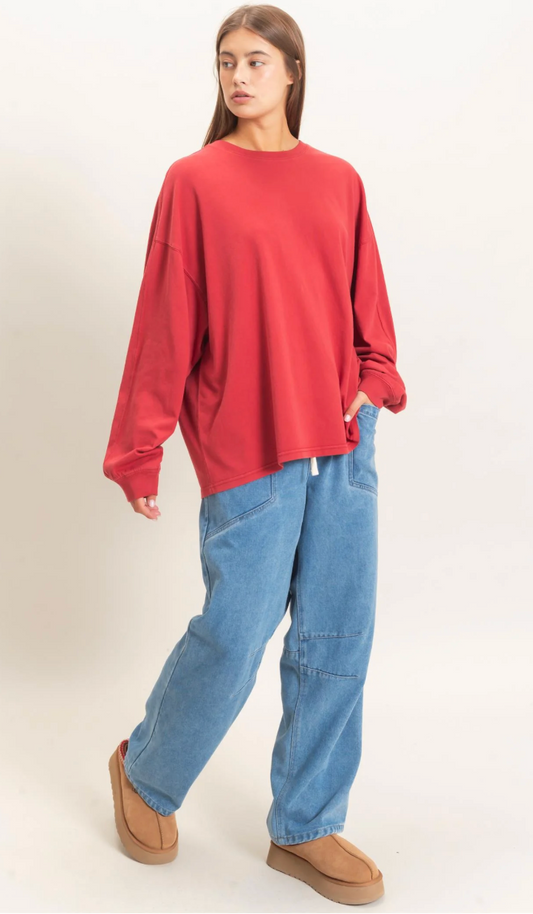Oversized Long Sleeve Top