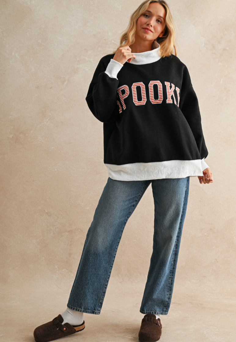 Spooky Mock Neck