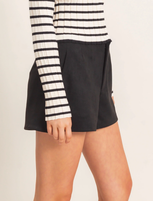 High Waist Suede Shorts
