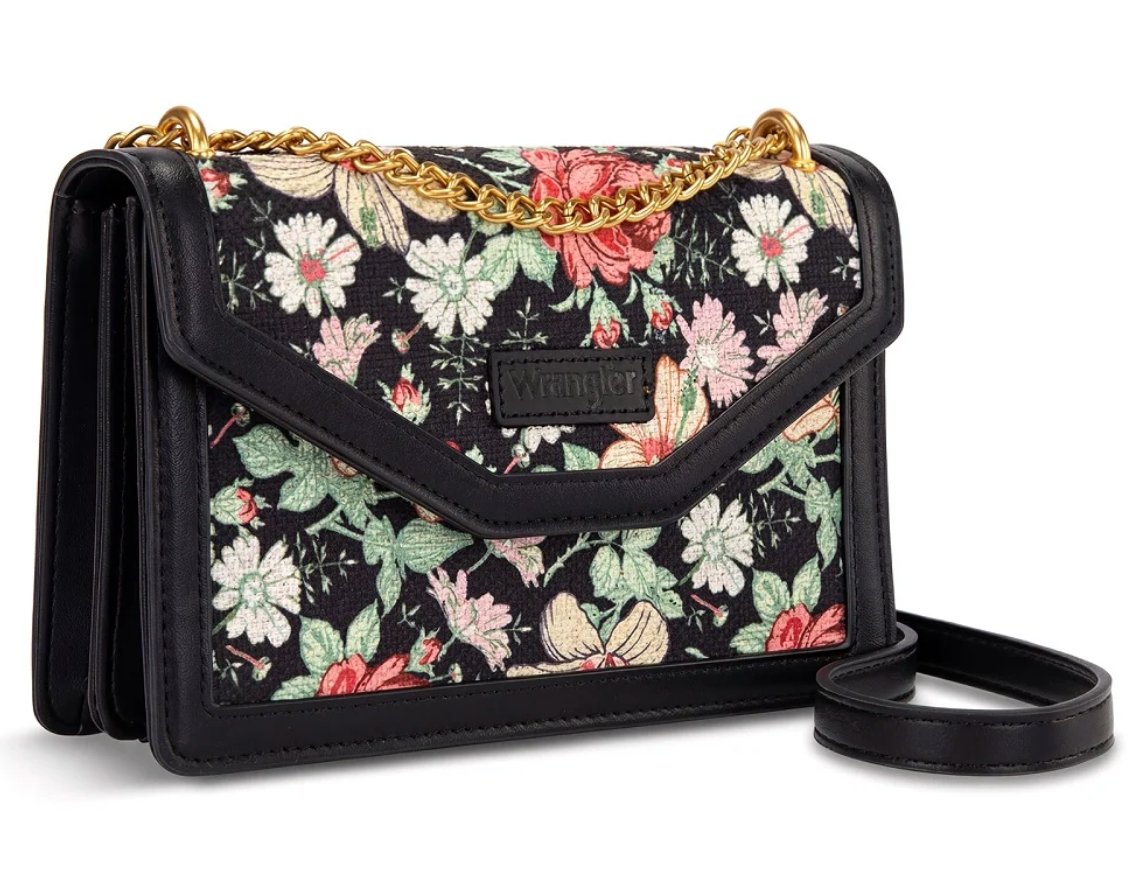 Wrangler Floral Print Chain Crossbody Bag