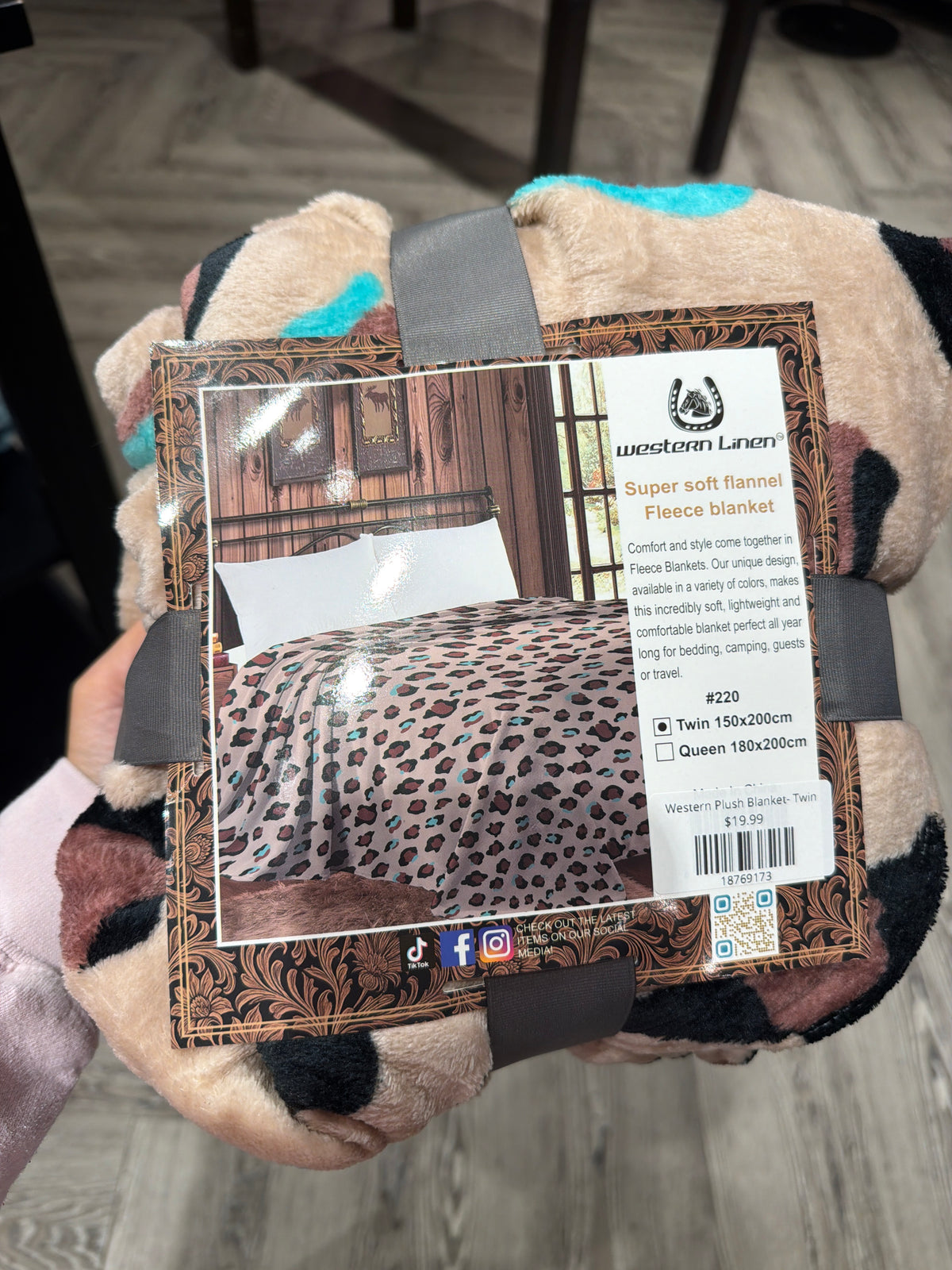 Western Linens Twin Size-Cheetah Print