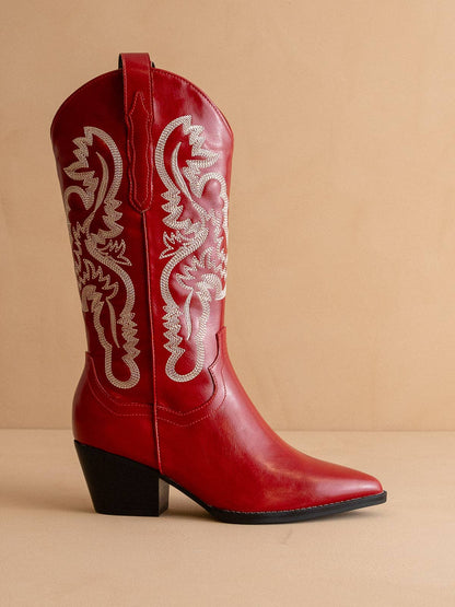 Cherry Classic Western Boot