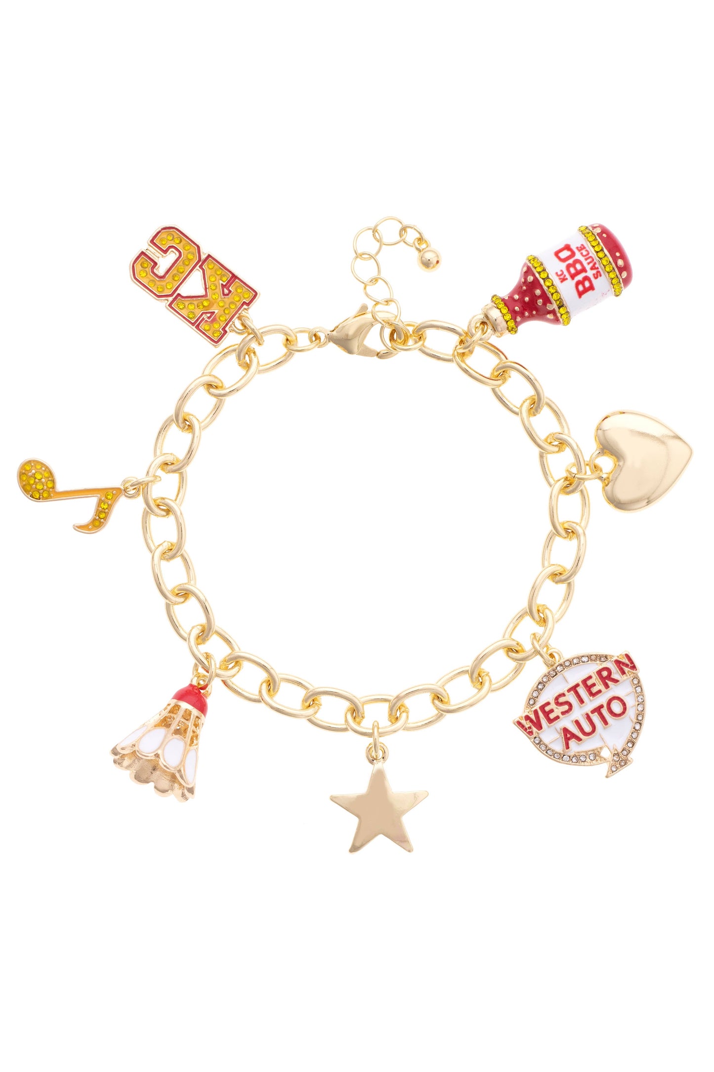 Kansas City Enamel Icons Charm Bracelet
