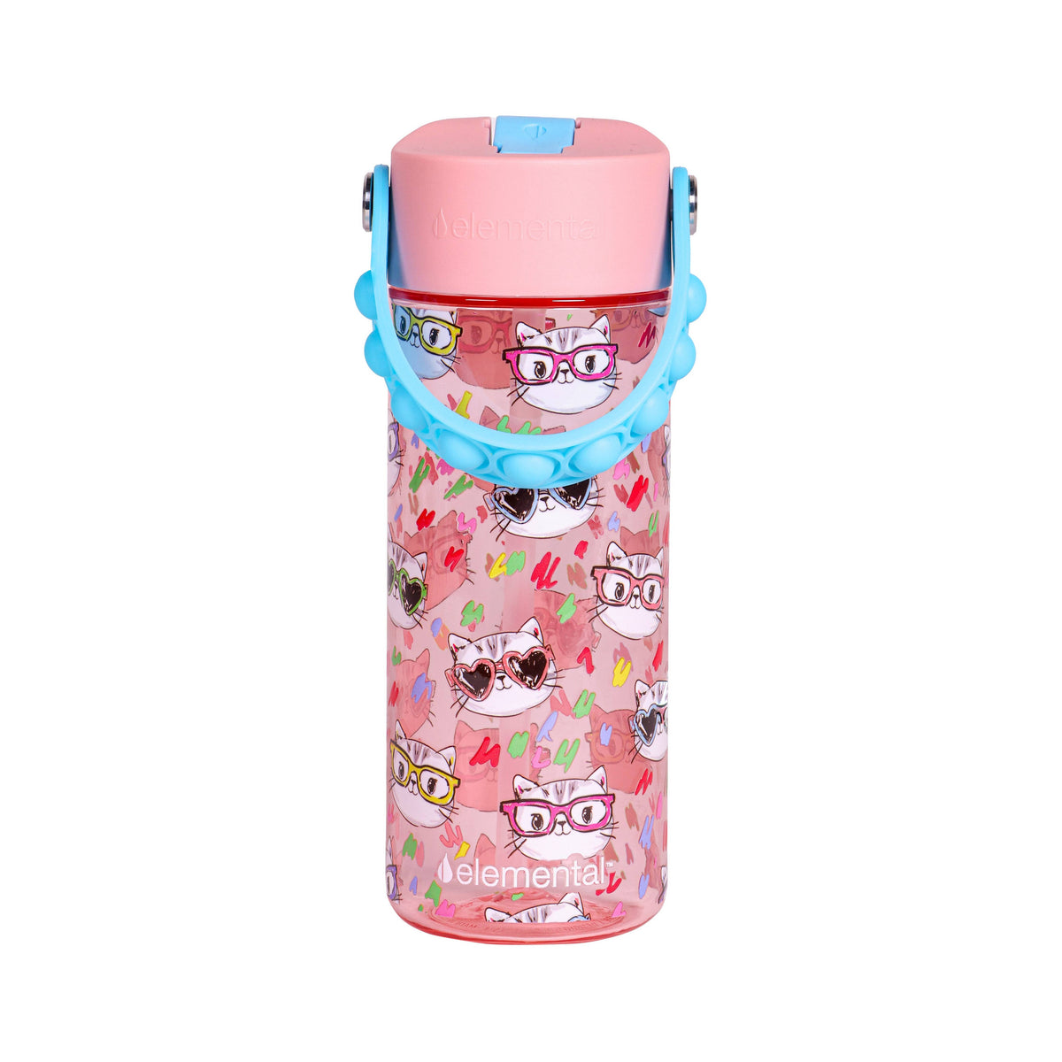 Cat Fidget Handle Kids Bottle 18oz