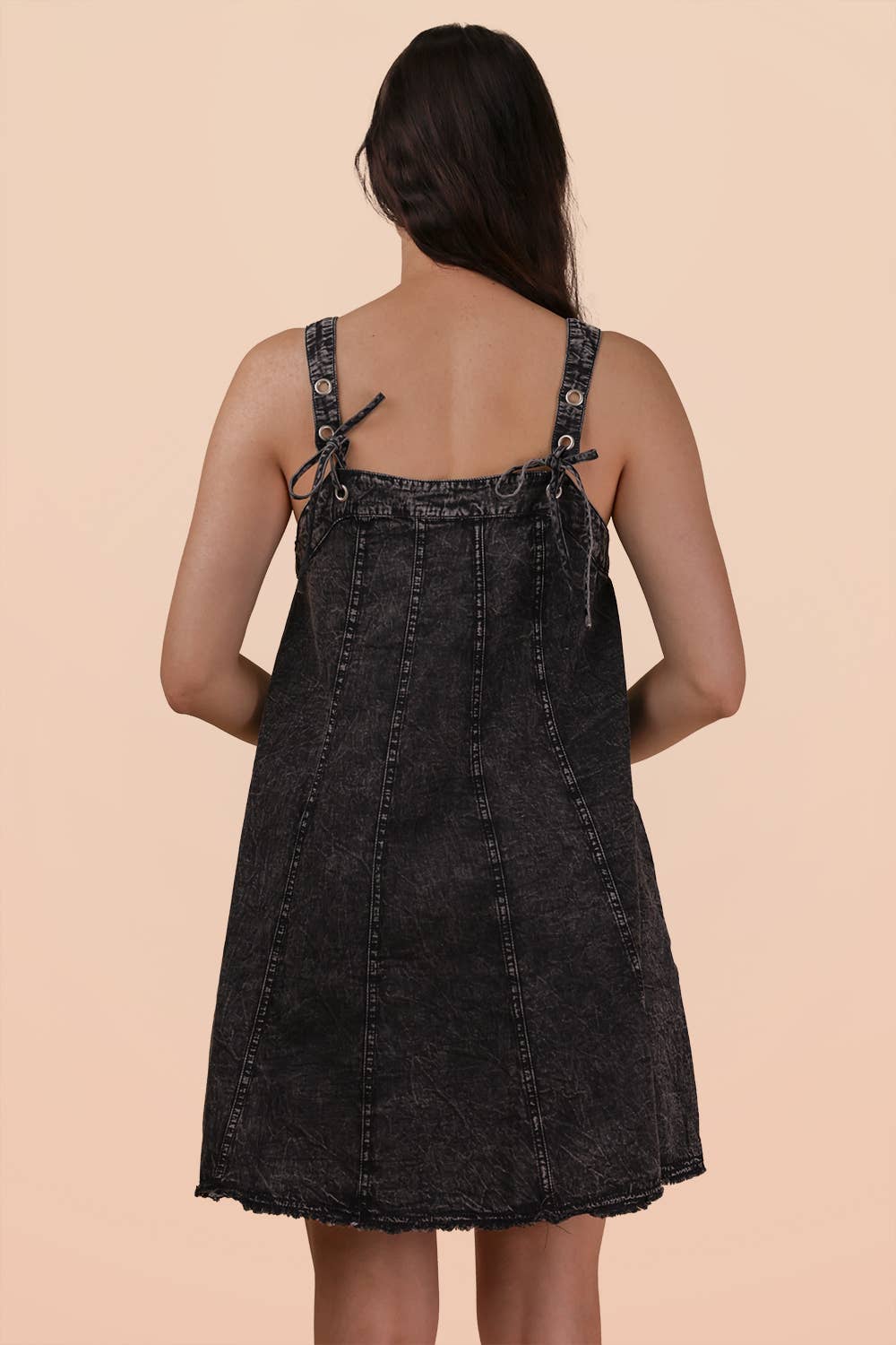 Mini Black Denim Dress
