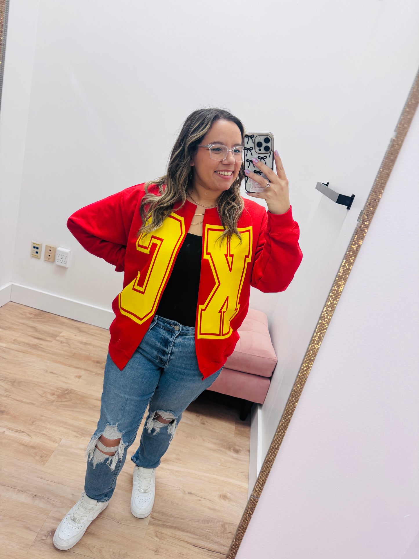 Red KC Cardigan