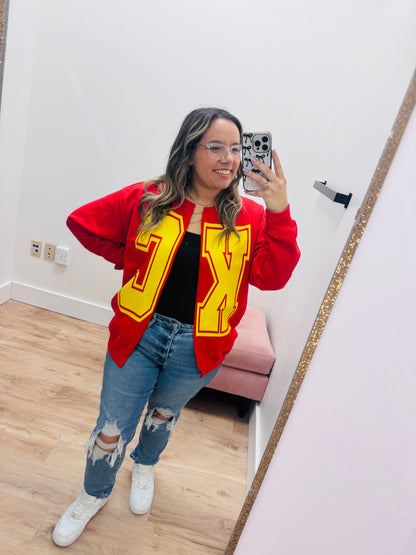 Red KC Cardigan
