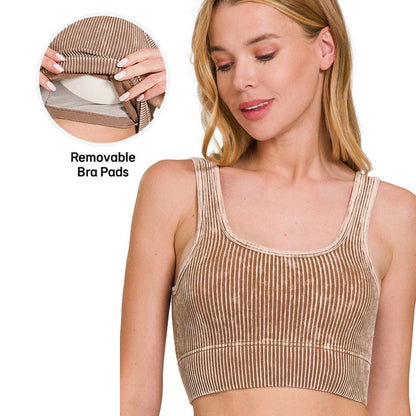 `Washed Seamless Tank Top - Zenana: ASH GREY-154463 / L/XL