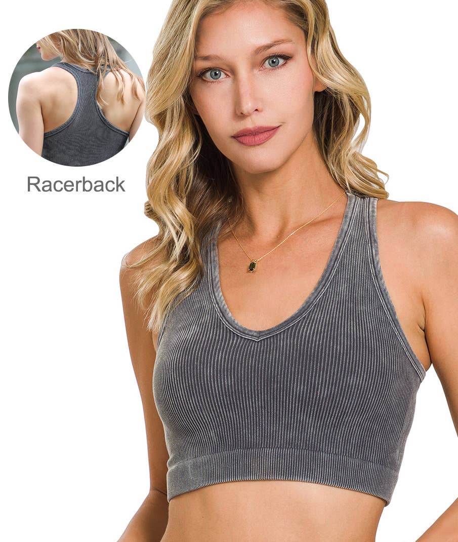 `Washed Seamless Tank Top - Zenana: ASH GREY-154463 / L/XL