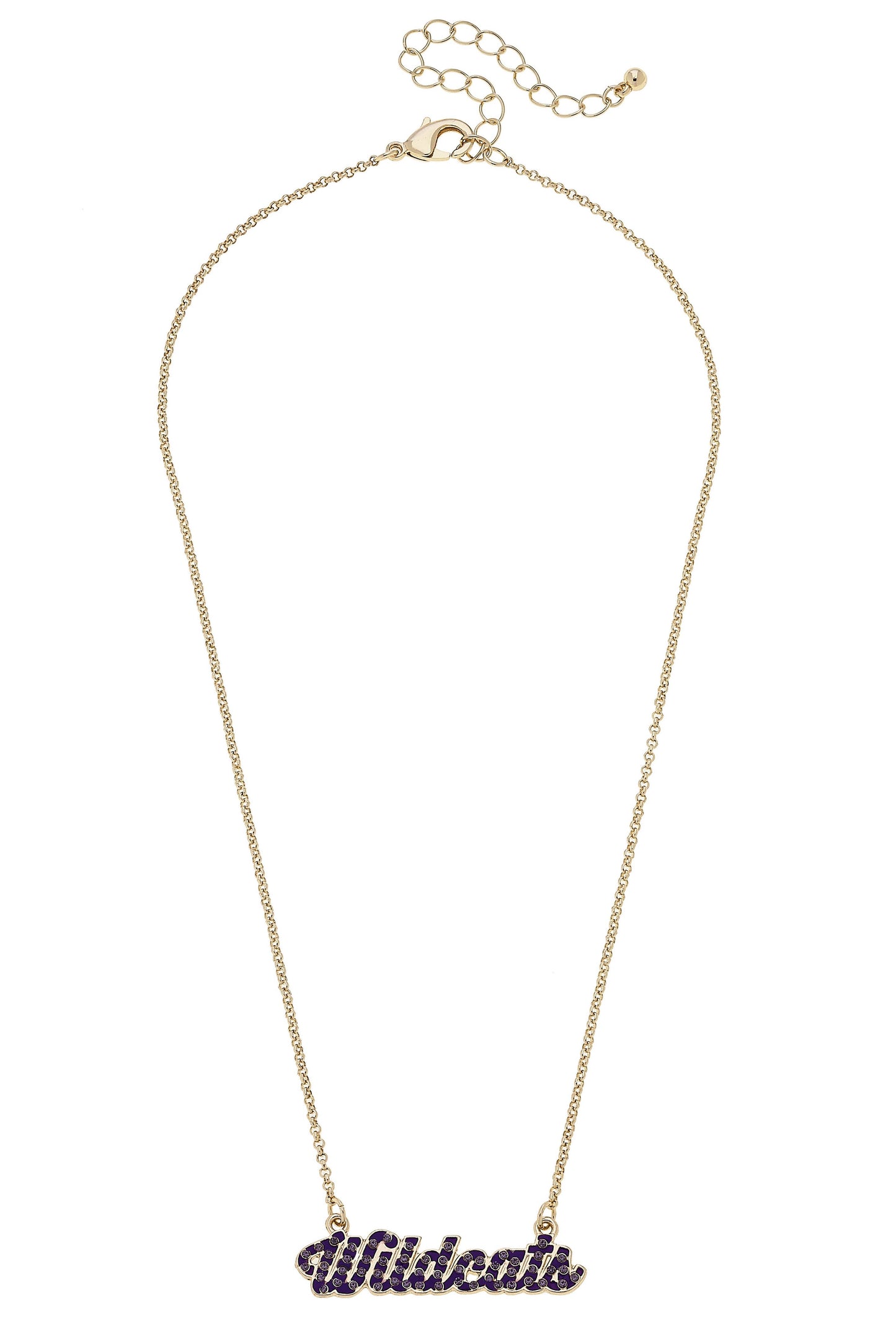 Kansas State Wildcats Pave Autograph Enamel Necklace