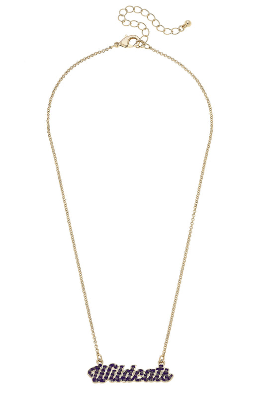 Kansas State Wildcats Pave Autograph Enamel Necklace