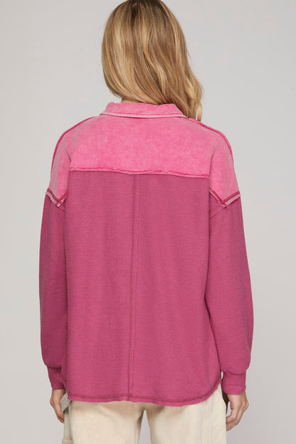 Waffle Knit Pullover