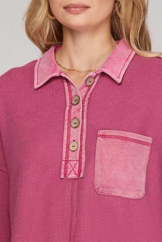Waffle Knit Pullover